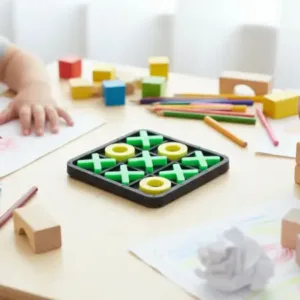 Classic Tic Tac Toe Board Game with Interlocking X & O Pieces ( default, OS )