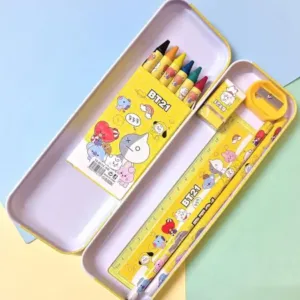 Stationery Kit for Kids - Stationery Set, Includes Metal Pencil Box, Sharpener, Pencil and Eraser Set, School Supply Set, Birthday Return Gift for Kids, Boys, Girls (12 pc Set) ( default).