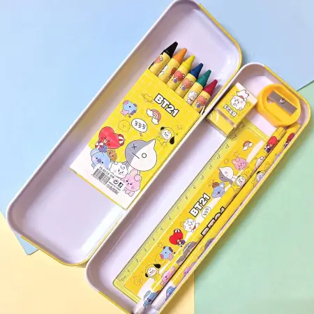 ZoyPHQoWd83h3Sic82ZzwpWPD7qL6csJN8PzSx5Y.webp Stationery Kit for Kids - Stationery Set, Includes Metal Pencil Box, Sharpener, Pencil and Eraser Set, School Supply Set, Birthday Return Gift for Kids, Boys, Girls (12 pc Set) ( default).