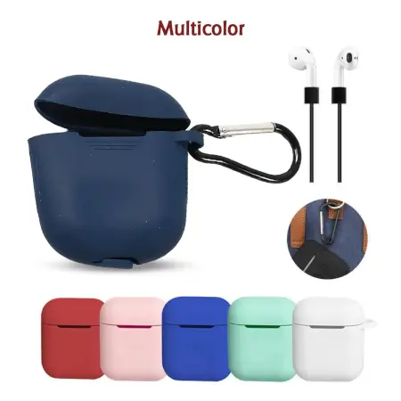 cXm1QBM4wNUEuJO376pErHGM2DeZKWsDY2luH6B2.webp Silicone Shockproof Protection Wireless Headphones Carrying Box Cover with Metal Keychain ( default, Standard ).