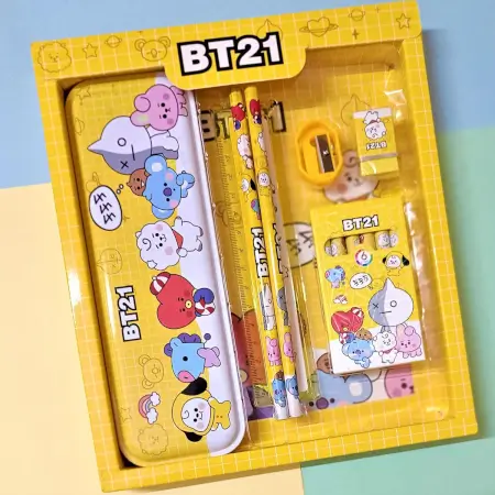 kJXACHXUs2hYajfnPpYu4o931AOlQPnrVuKNVgXC.webp Stationery Kit for Kids - Stationery Set, Includes Metal Pencil Box, Sharpener, Pencil and Eraser Set, School Supply Set, Birthday Return Gift for Kids, Boys, Girls (12 pc Set) ( default).