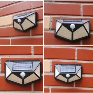 Outdoor Solar Lamp 100 LED PIR Motion Sensor Wall Light Waterproof, Solar Powered ( default, Standard )