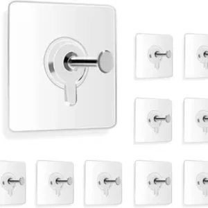 Multipurpose Self Adhesive Photo Frame Wall Hooks No-Drill, Strong Adhesive Picture Hangers Easy Installation for Home Decor Secure Hooks for Frames & Art (Pack of 20 pc) ( default, 6 x6x0.5