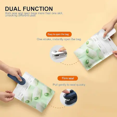 xOTraCTEUDp4kkVex8K2LiSEuddDEvlyms5jOyx5.webp Mini Bag Sealer, 2 in 1 Seal & Cutter Heat Sealers, TYPE-C USB Charging Portable Bag Reseller, Handle Food Sealer, Sealing Machine for Food Storage Plastic Bags Snacks Keep Food Fresh ( defau