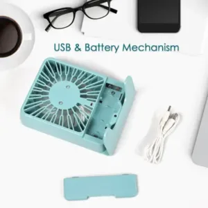 Portable Desk Fan Big Table Fan3 Step Speed Setting Fan Personal Desk Fan Suitable For Office , School & Home Use (Battery Not Include) ( default, Standard ).